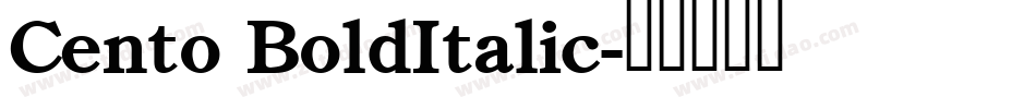 Cento BoldItalic字体转换